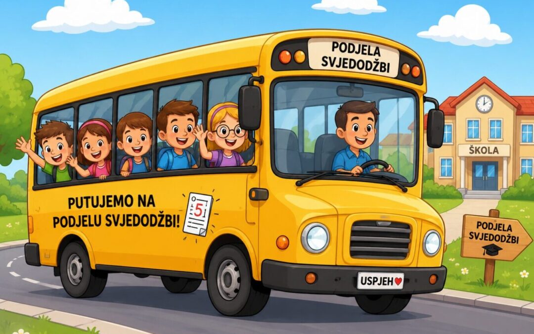 OBAVIJEST O POLASKU AUTOBUSA ZA PODJELU SVJEDODŽBI
