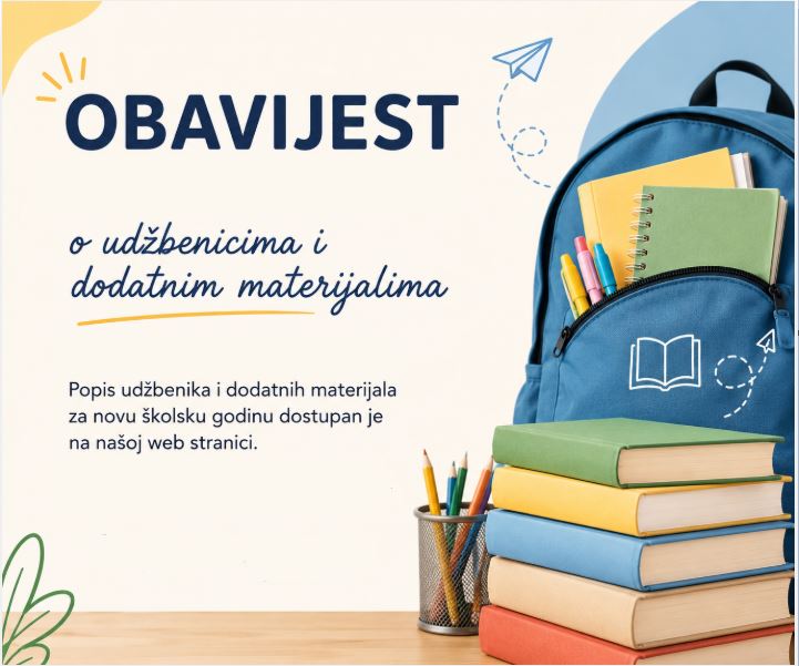 Popis udžbenika i dodatnih materijala